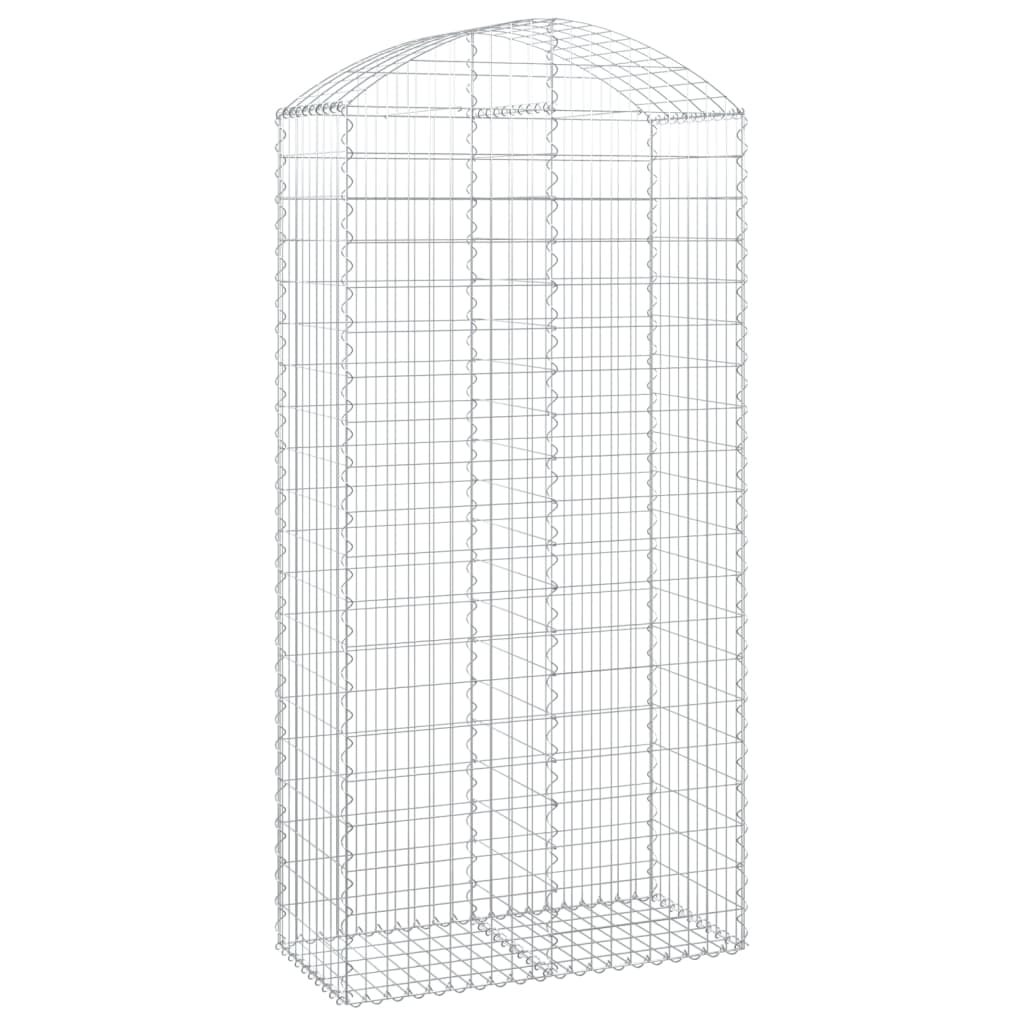 vidaXL Coș gabion arcuit, 100x50x200/220 cm, fier galvanizat vidaXL Coș gabion arcuit, 100x50x200/220 cm, fier galvanizat