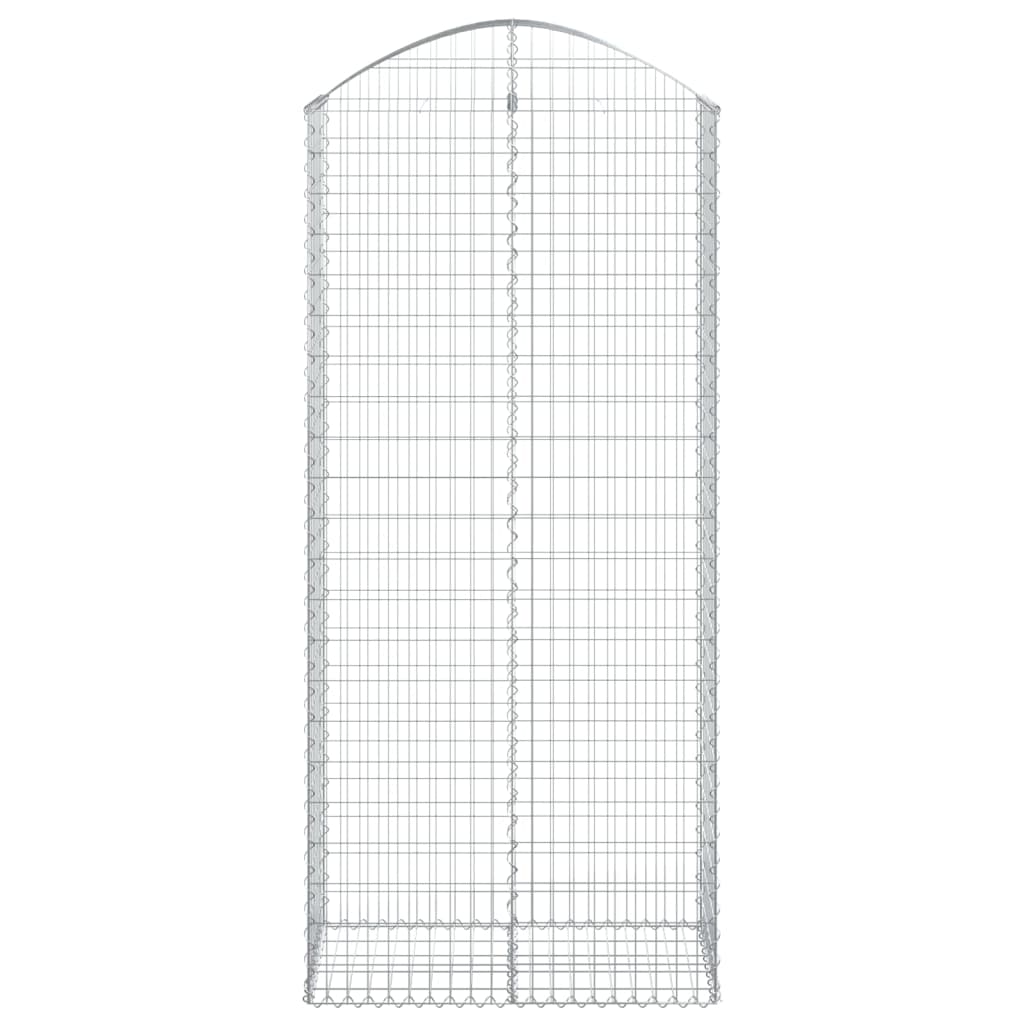 vidaXL Coș gabion arcuit, 100x50x220/240 cm, fier galvanizat