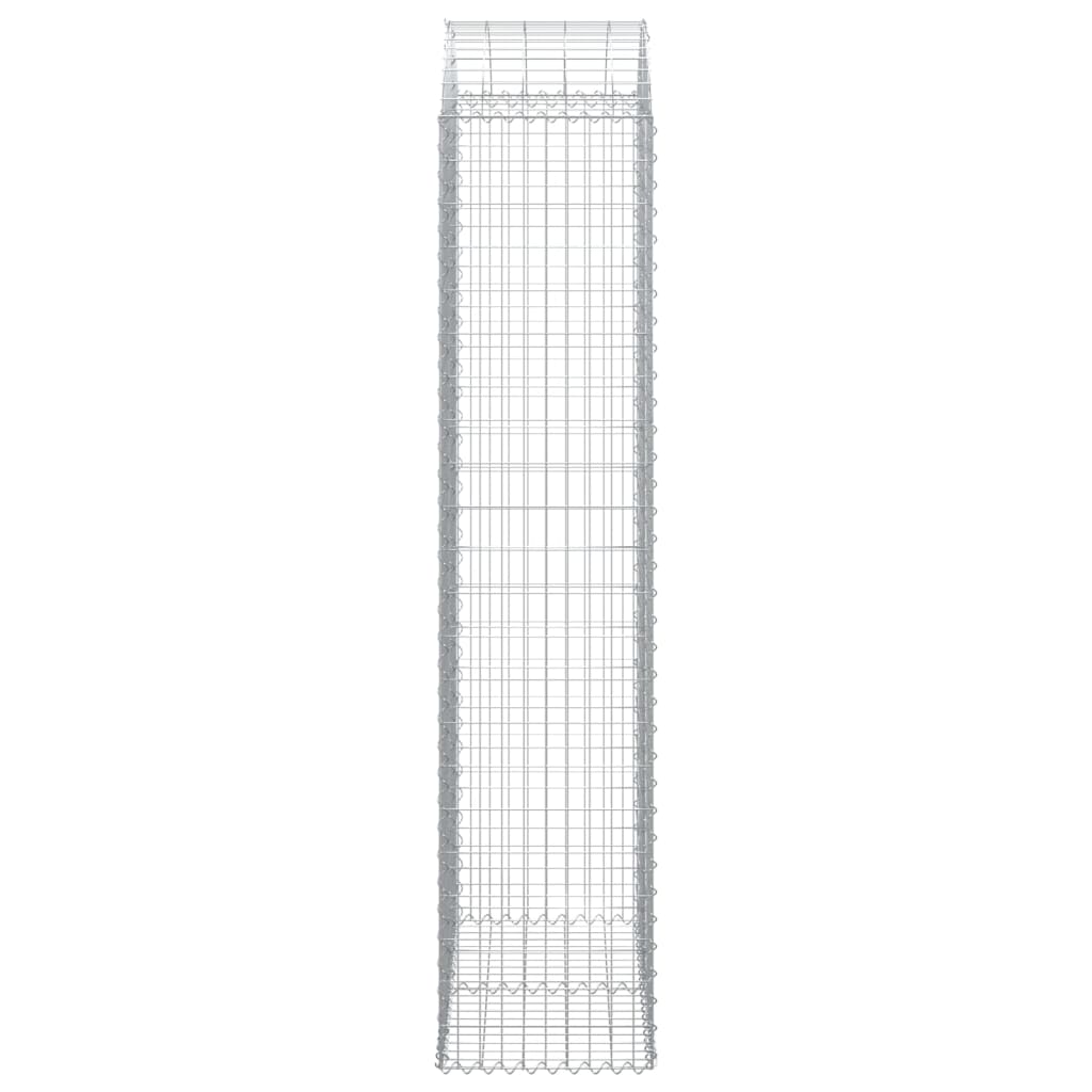 vidaXL Coș gabion arcuit, 100x50x220/240 cm, fier galvanizat