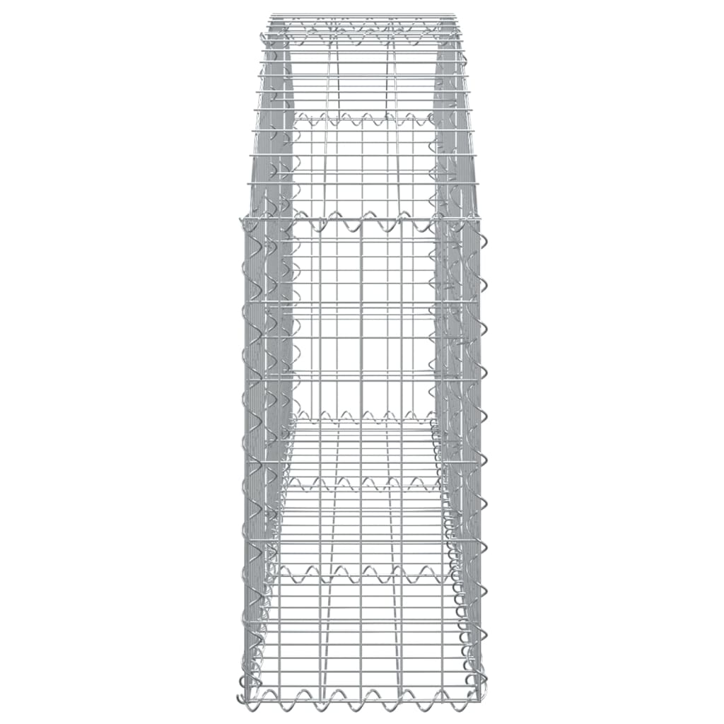 vidaXL Coș gabion arcuit, 150x30x60/80 cm, fier galvanizat