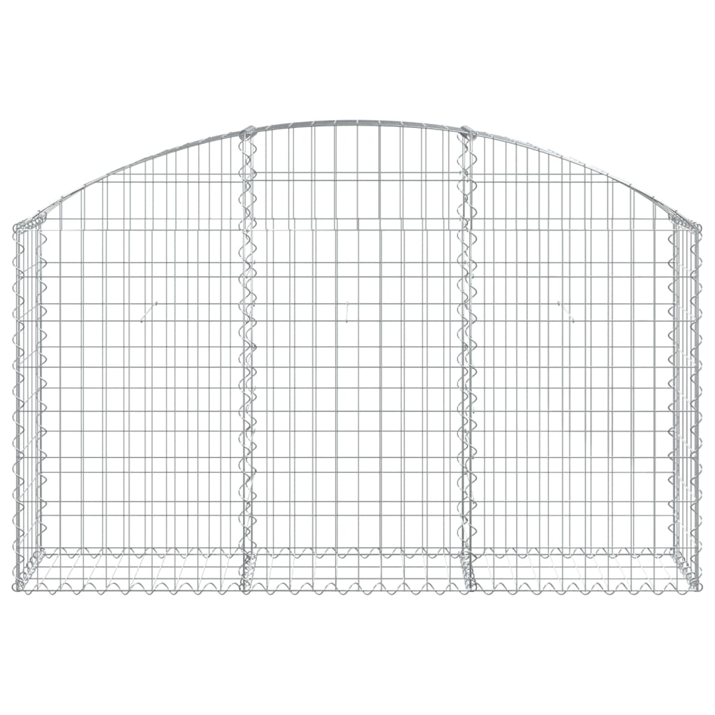 vidaXL Coș gabion arcuit, 150x30x80/100 cm, fier galvanizat
