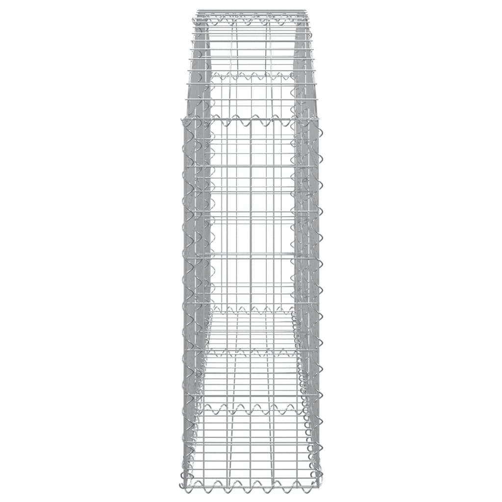 vidaXL Coș gabion arcuit, 150x30x80/100 cm, fier galvanizat