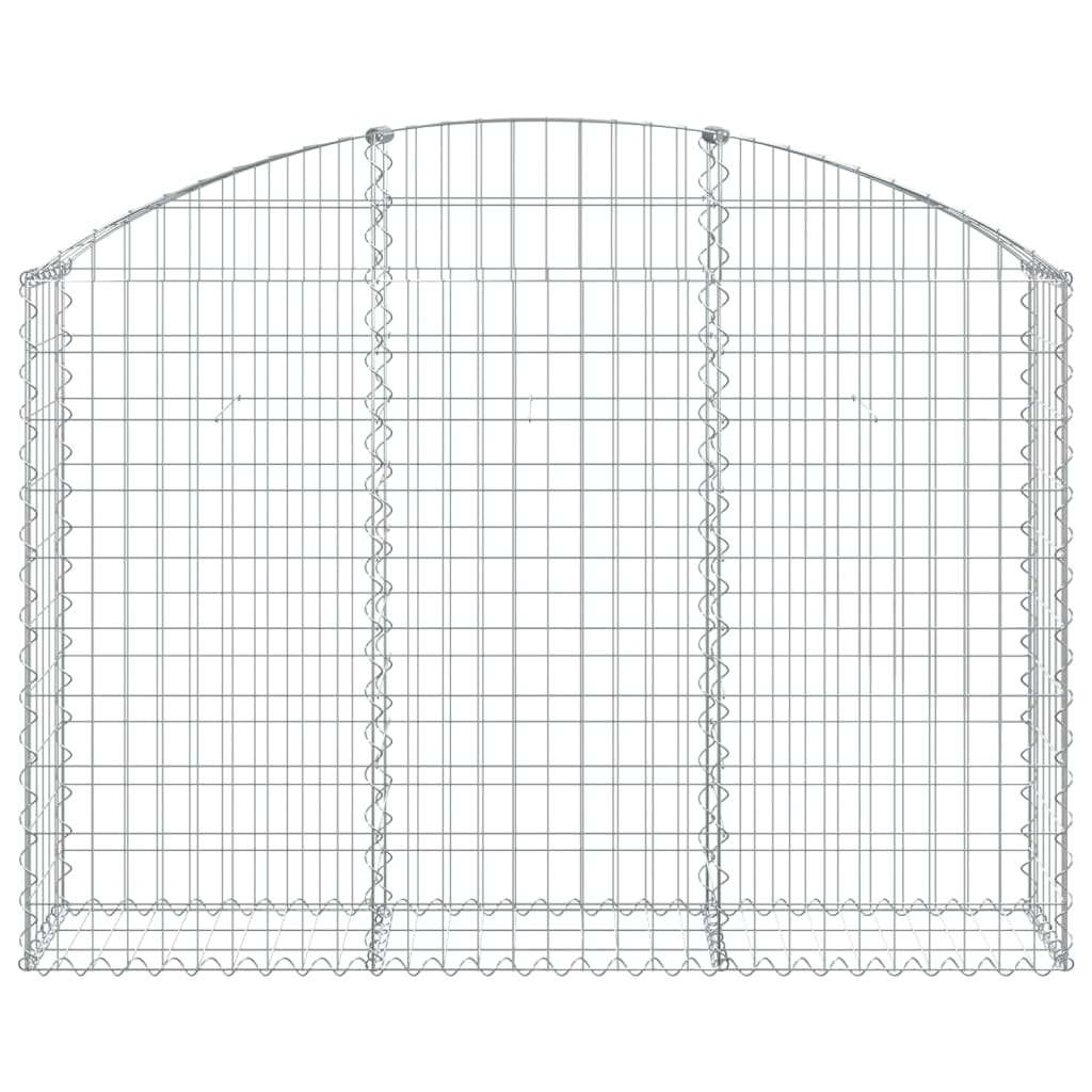 vidaXL Coș gabion arcuit, 150x30x100/120 cm, fier galvanizat
