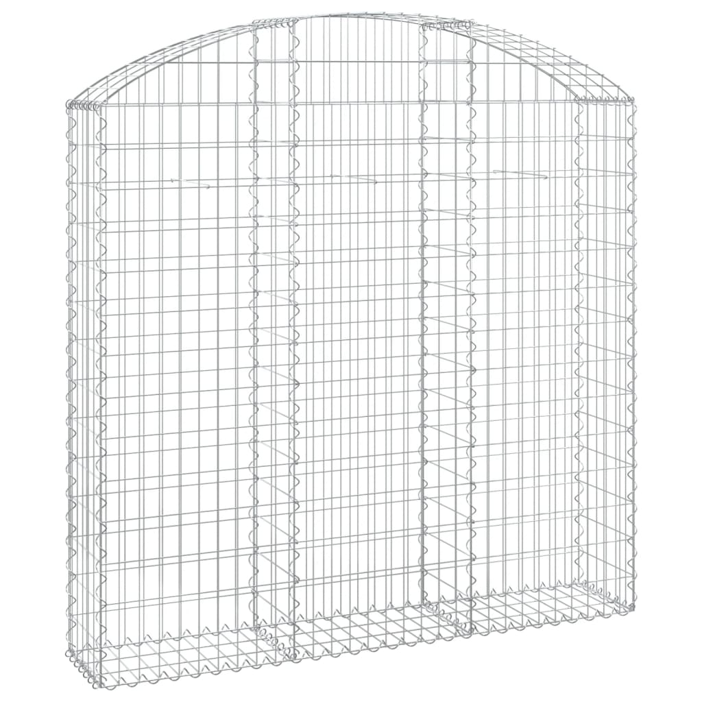 vidaXL Coș gabion arcuit, 150x30x140/160 cm, fier galvanizat