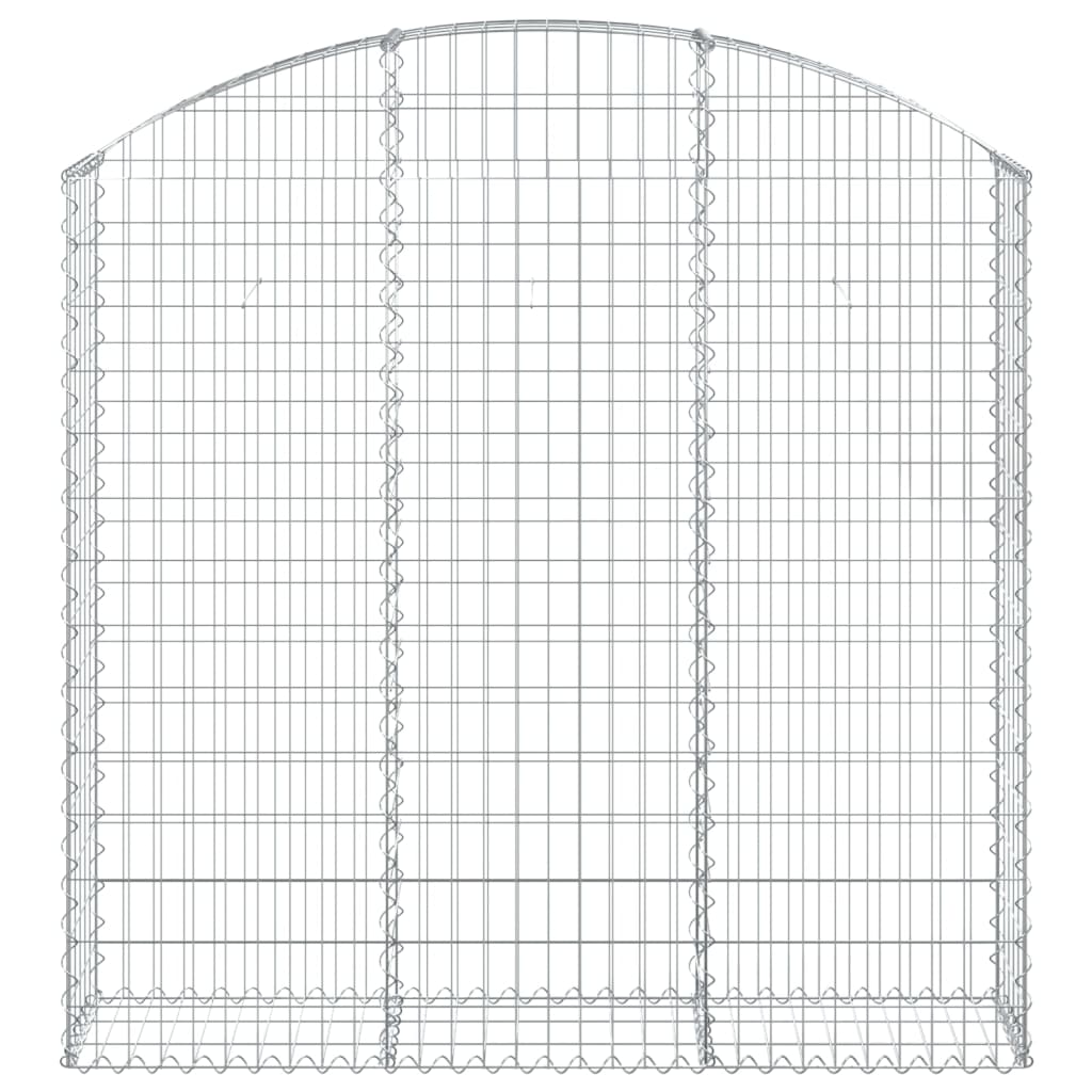 vidaXL Coș gabion arcuit, 150x30x140/160 cm, fier galvanizat