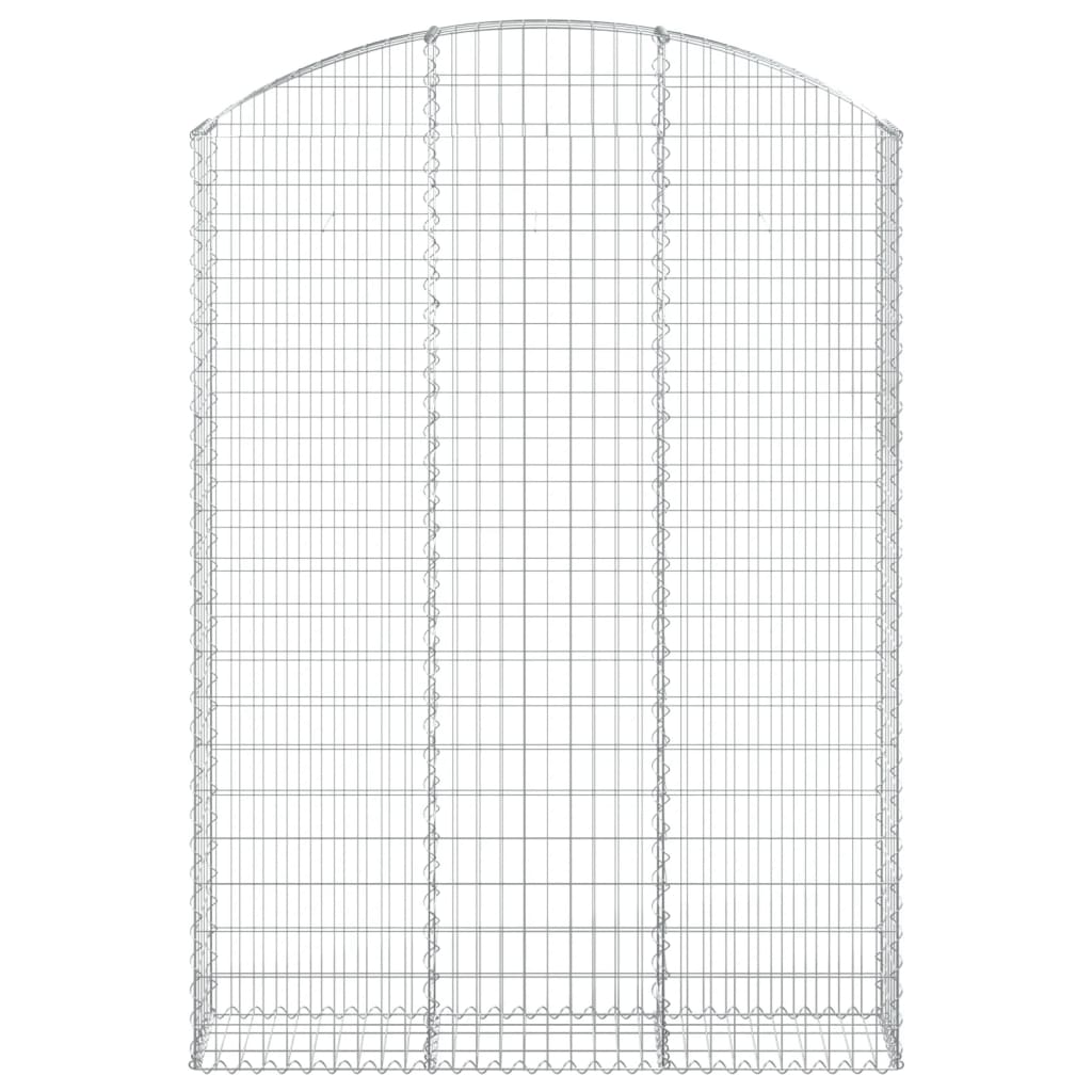 vidaXL Coș gabion arcuit, 150x30x200/220 cm, fier galvanizat