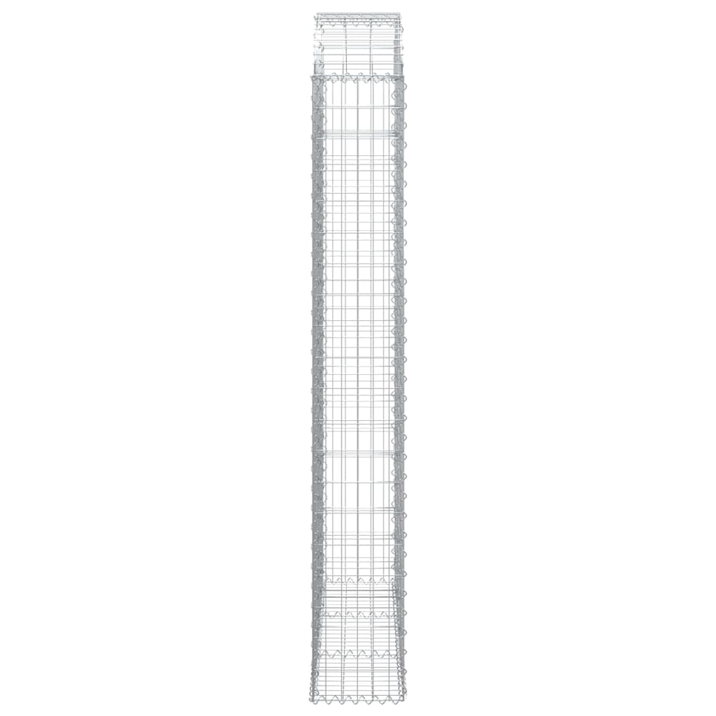 vidaXL Coș gabion arcuit, 150x30x200/220 cm, fier galvanizat