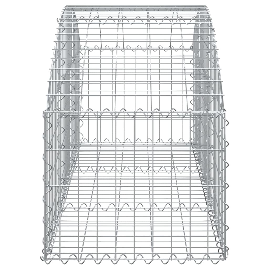 vidaXL Coș gabion arcuit, 150x50x40/60 cm, fier galvanizat