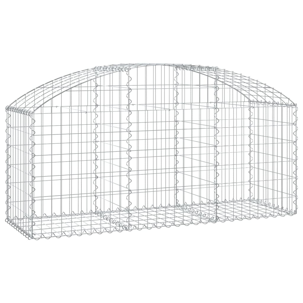 vidaXL Coș gabion arcuit, 150x50x60/80 cm, fier galvanizat vidaXL Coș gabion arcuit, 150x50x60/80 cm, fier galvanizat