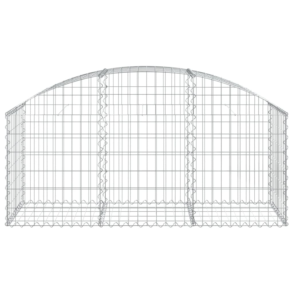 vidaXL Coș gabion arcuit, 150x50x60/80 cm, fier galvanizat vidaXL Coș gabion arcuit, 150x50x60/80 cm, fier galvanizat