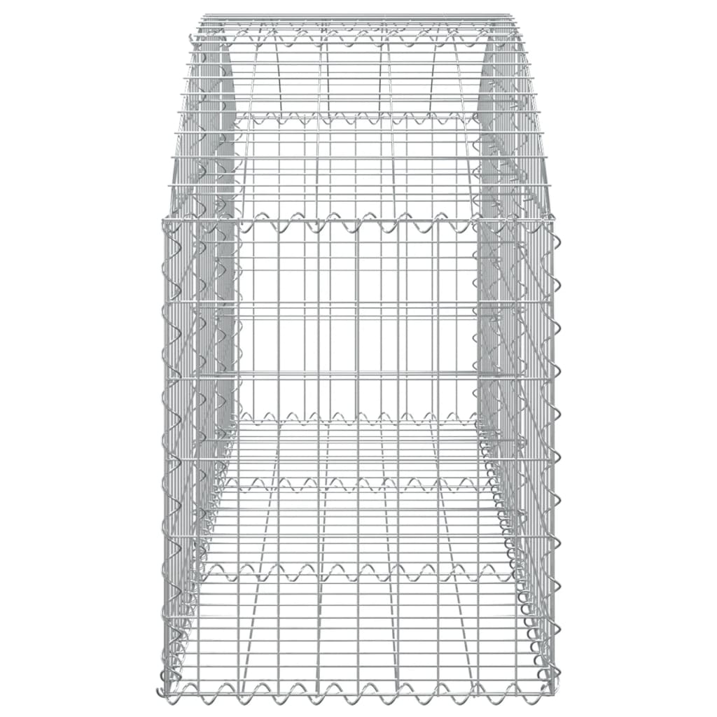 vidaXL Coș gabion arcuit, 150x50x60/80 cm, fier galvanizat vidaXL Coș gabion arcuit, 150x50x60/80 cm, fier galvanizat