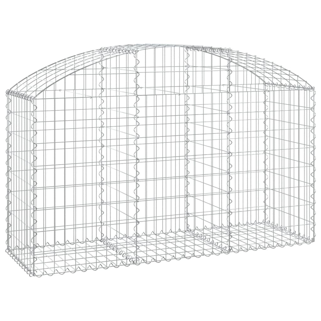 vidaXL Coș gabion arcuit, 150x50x80/100 cm, fier galvanizat