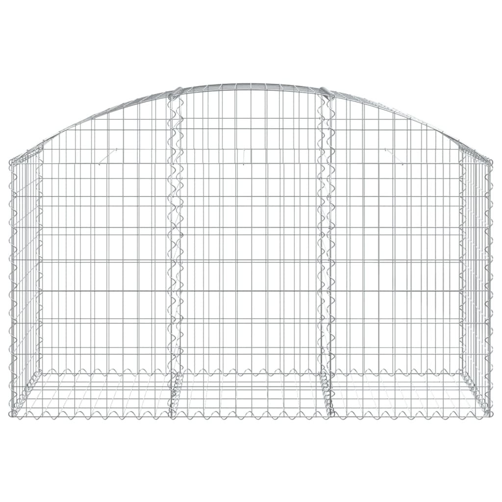 vidaXL Coș gabion arcuit, 150x50x80/100 cm, fier galvanizat