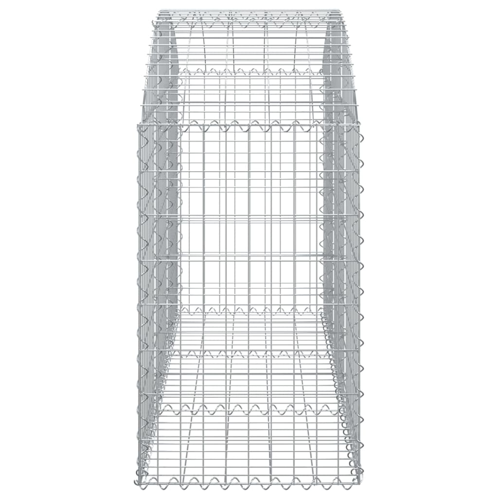 vidaXL Coș gabion arcuit, 150x50x80/100 cm, fier galvanizat