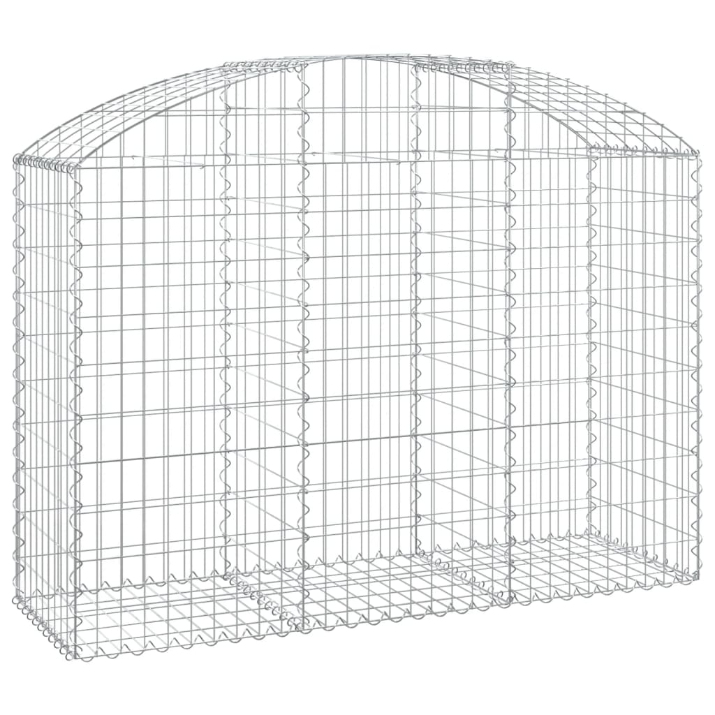 vidaXL Coș gabion arcuit, 150x50x100/120 cm, fier galvanizat