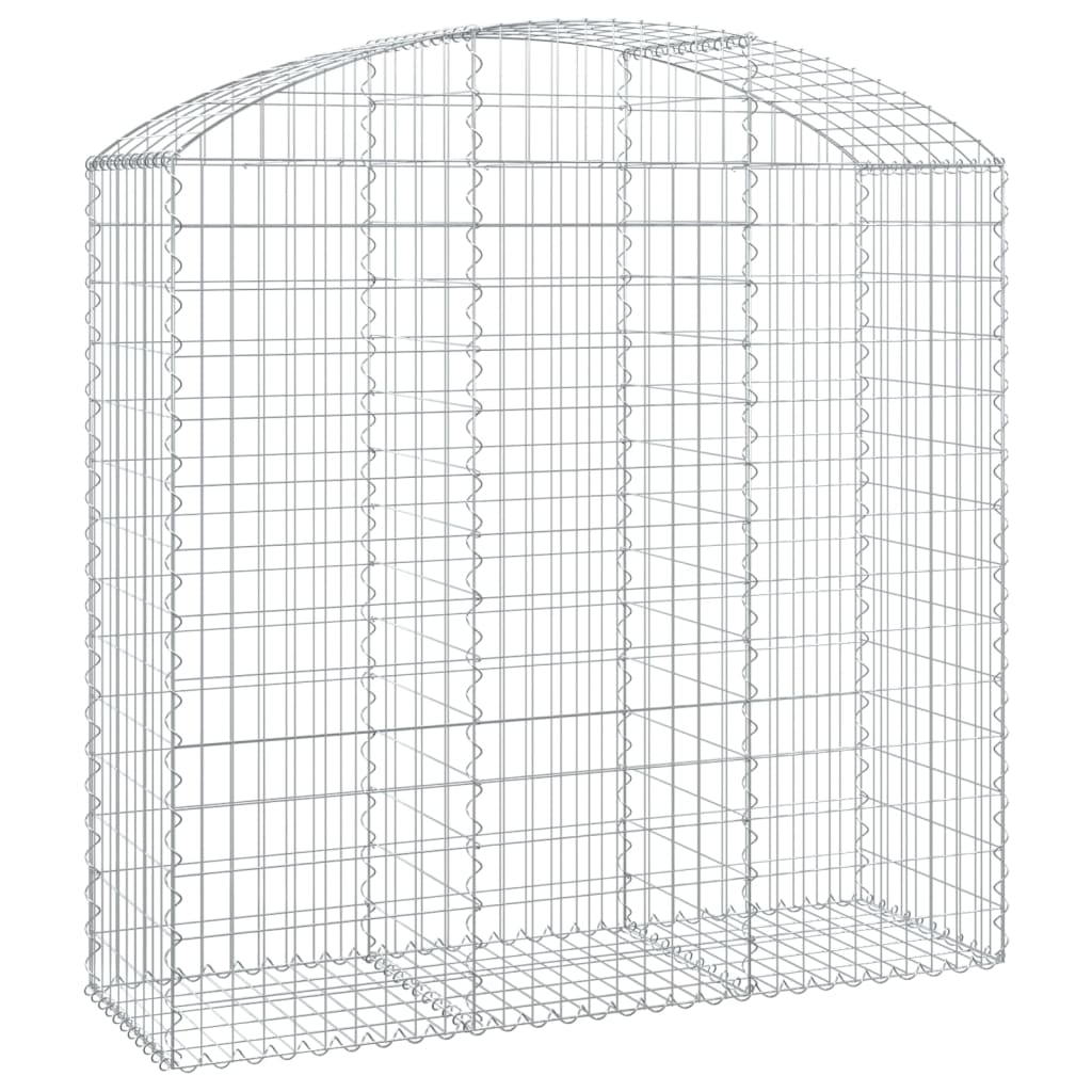 vidaXL Coș gabion arcuit, 150x50x140/160 cm, fier galvanizat