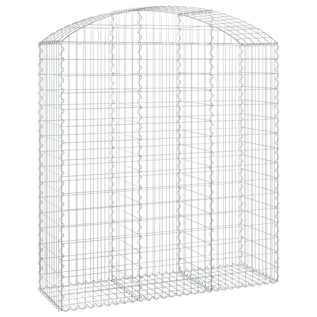 vidaXL Coș gabion arcuit, 150x50x160/180 cm, fier galvanizat