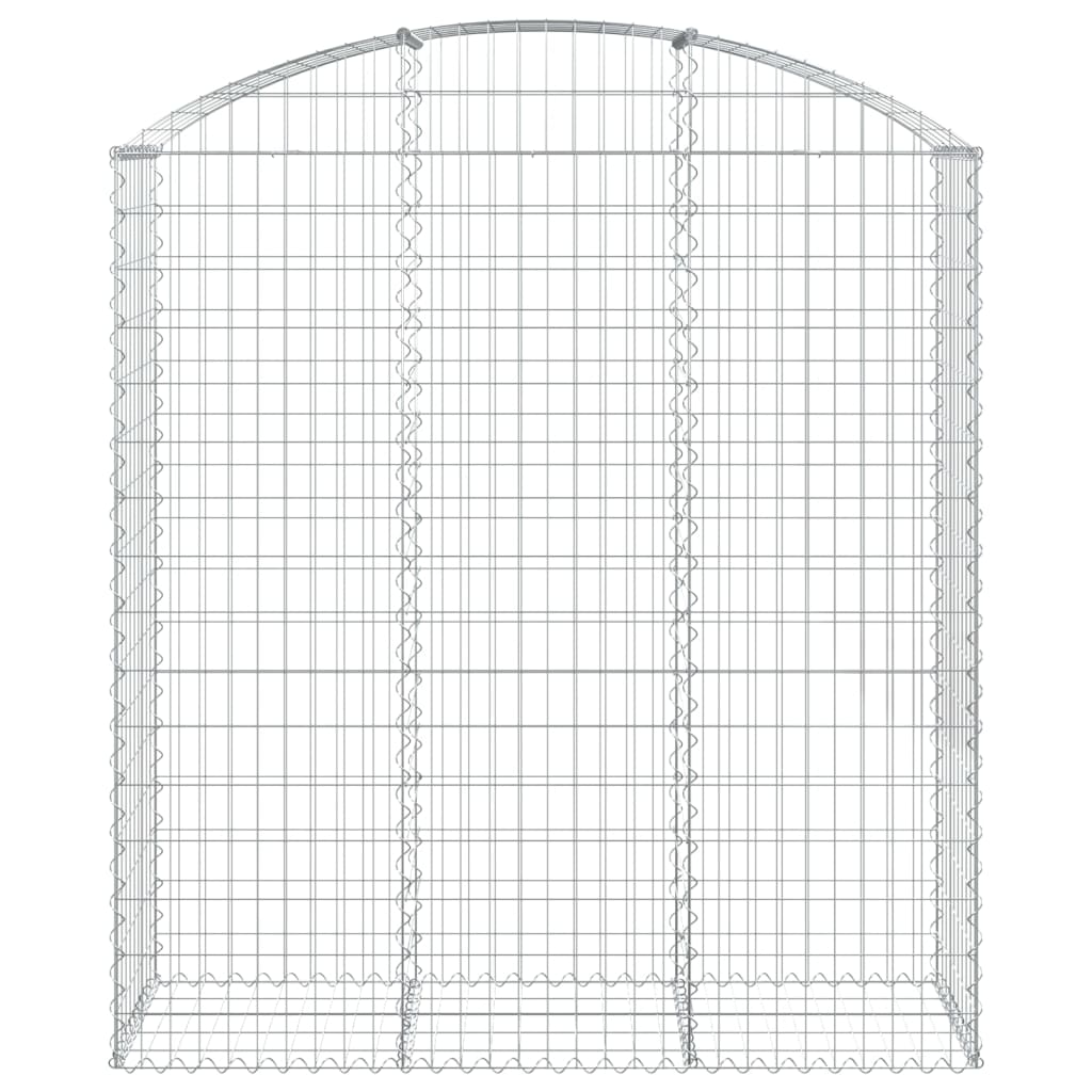 vidaXL Coș gabion arcuit, 150x50x160/180 cm, fier galvanizat