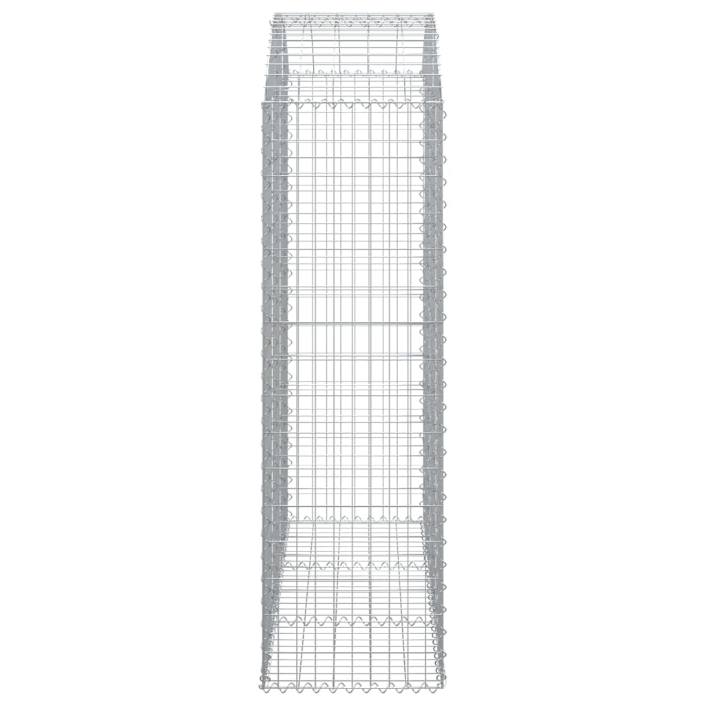 vidaXL Coș gabion arcuit, 150x50x160/180 cm, fier galvanizat