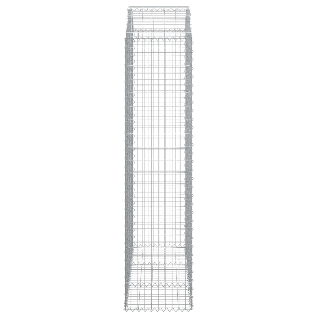 vidaXL Coș gabion arcuit, 150x50x200/220 cm, fier galvanizat