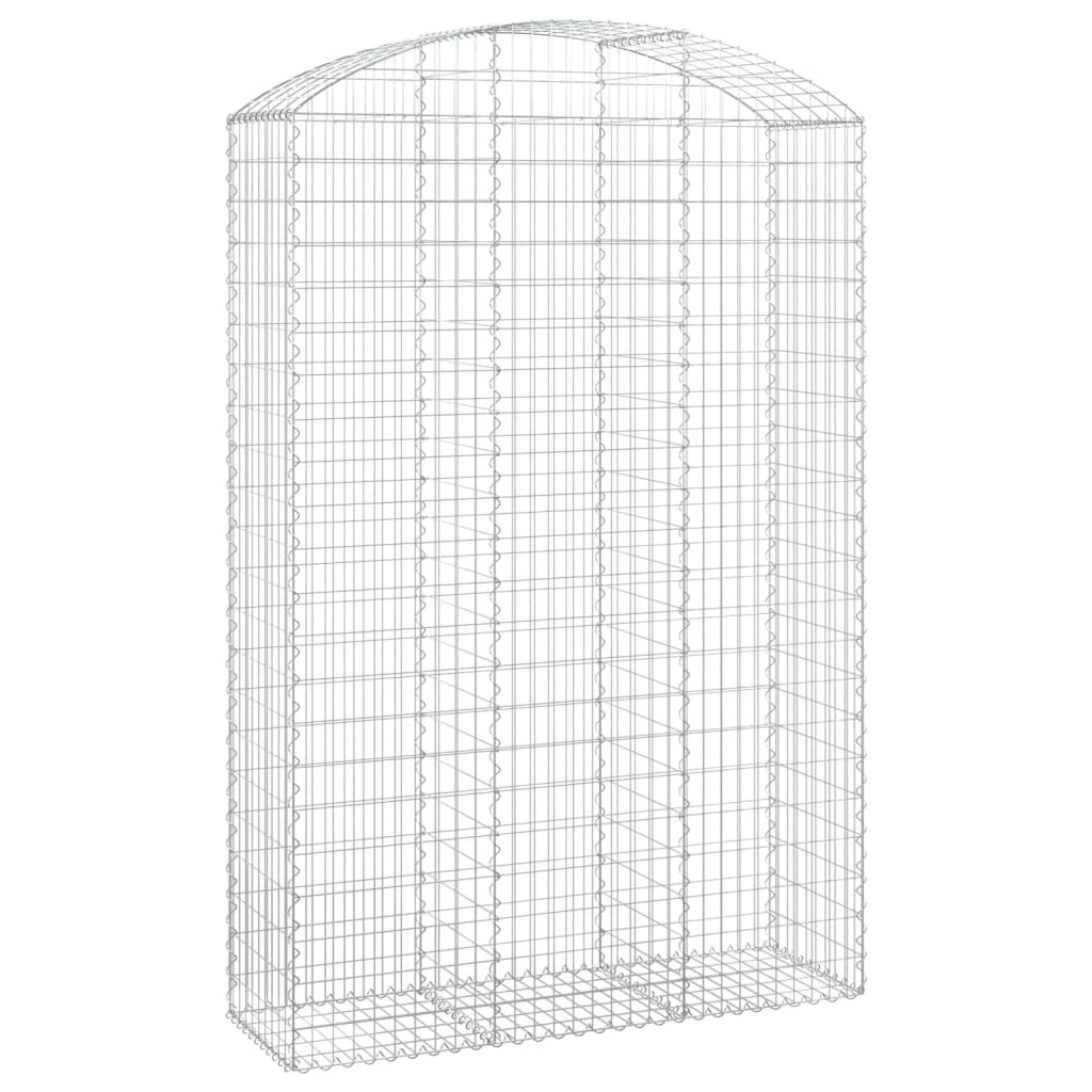 vidaXL Coș gabion arcuit, 150x50x220/240 cm, fier galvanizat vidaXL Coș gabion arcuit, 150x50x220/240 cm, fier galvanizat