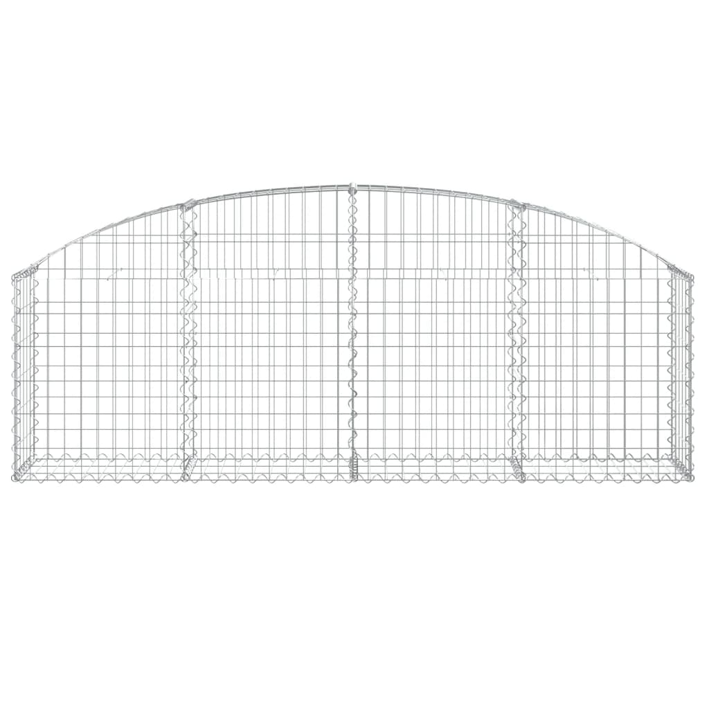 vidaXL Coș gabion arcuit 200x30x60/80 cm fier galvanizat vidaXL Coș gabion arcuit 200x30x60/80 cm fier galvanizat