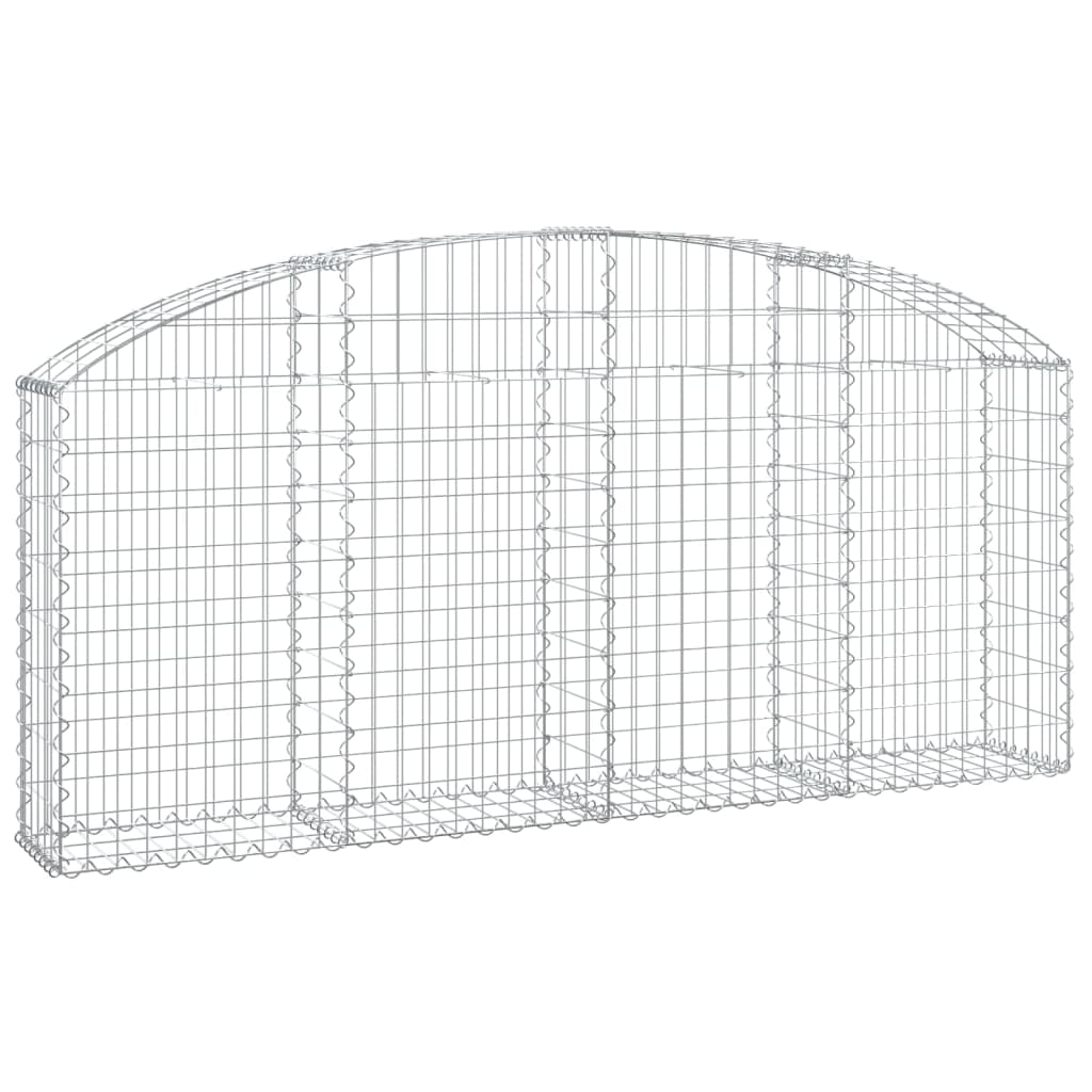 vidaXL Coș gabion arcuit 200x30x80/100 cm fier galvanizat vidaXL Coș gabion arcuit 200x30x80/100 cm fier galvanizat