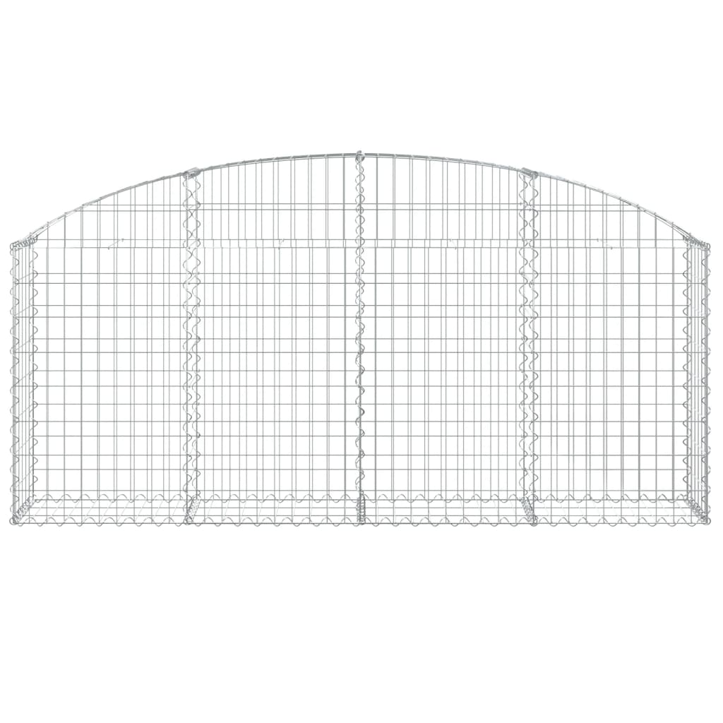vidaXL Coș gabion arcuit 200x30x80/100 cm fier galvanizat vidaXL Coș gabion arcuit 200x30x80/100 cm fier galvanizat