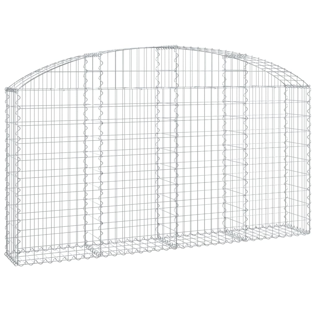 vidaXL Coș gabion arcuit 200x30x100/120 cm fier galvanizat vidaXL Coș gabion arcuit 200x30x100/120 cm fier galvanizat