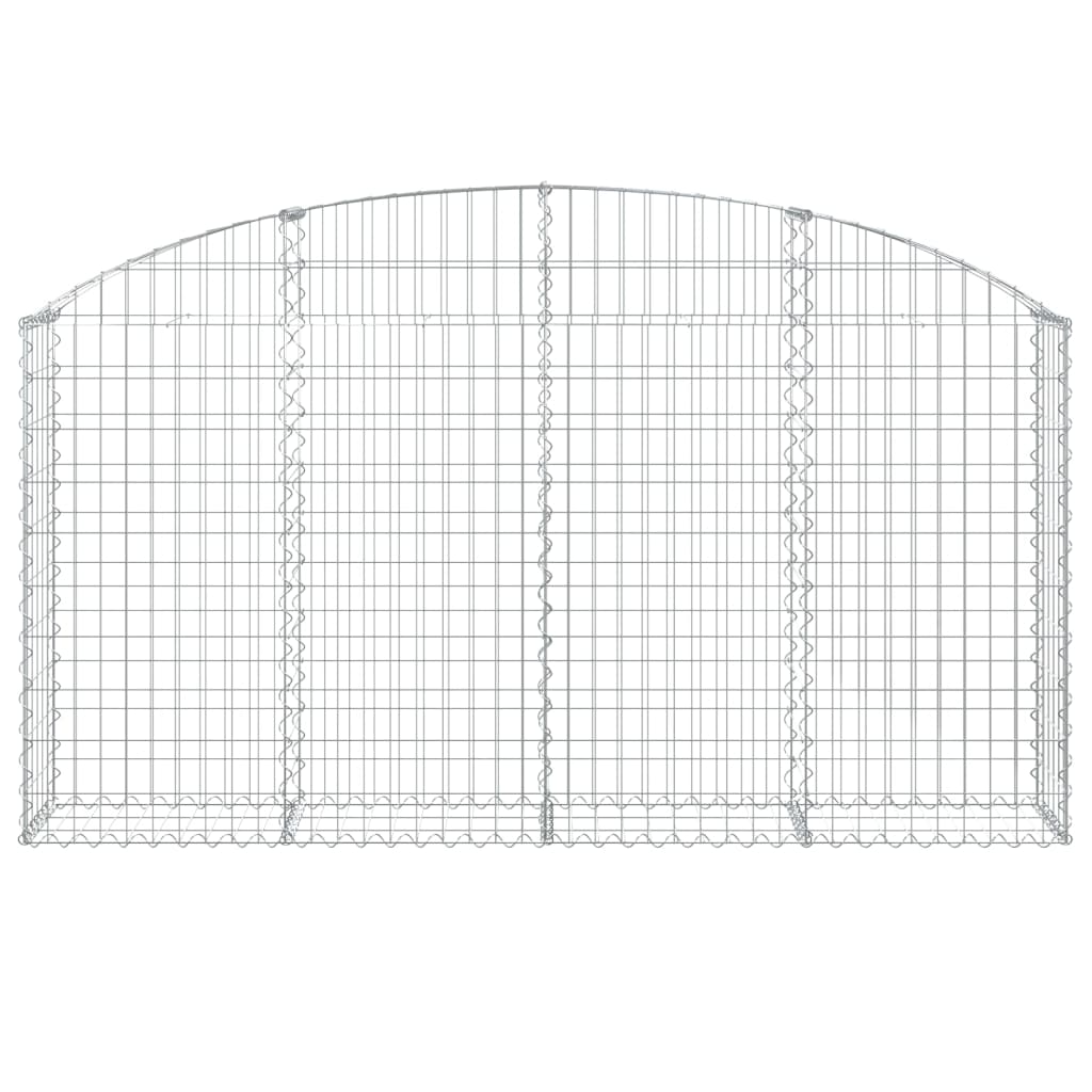 vidaXL Coș gabion arcuit 200x30x100/120 cm fier galvanizat vidaXL Coș gabion arcuit 200x30x100/120 cm fier galvanizat