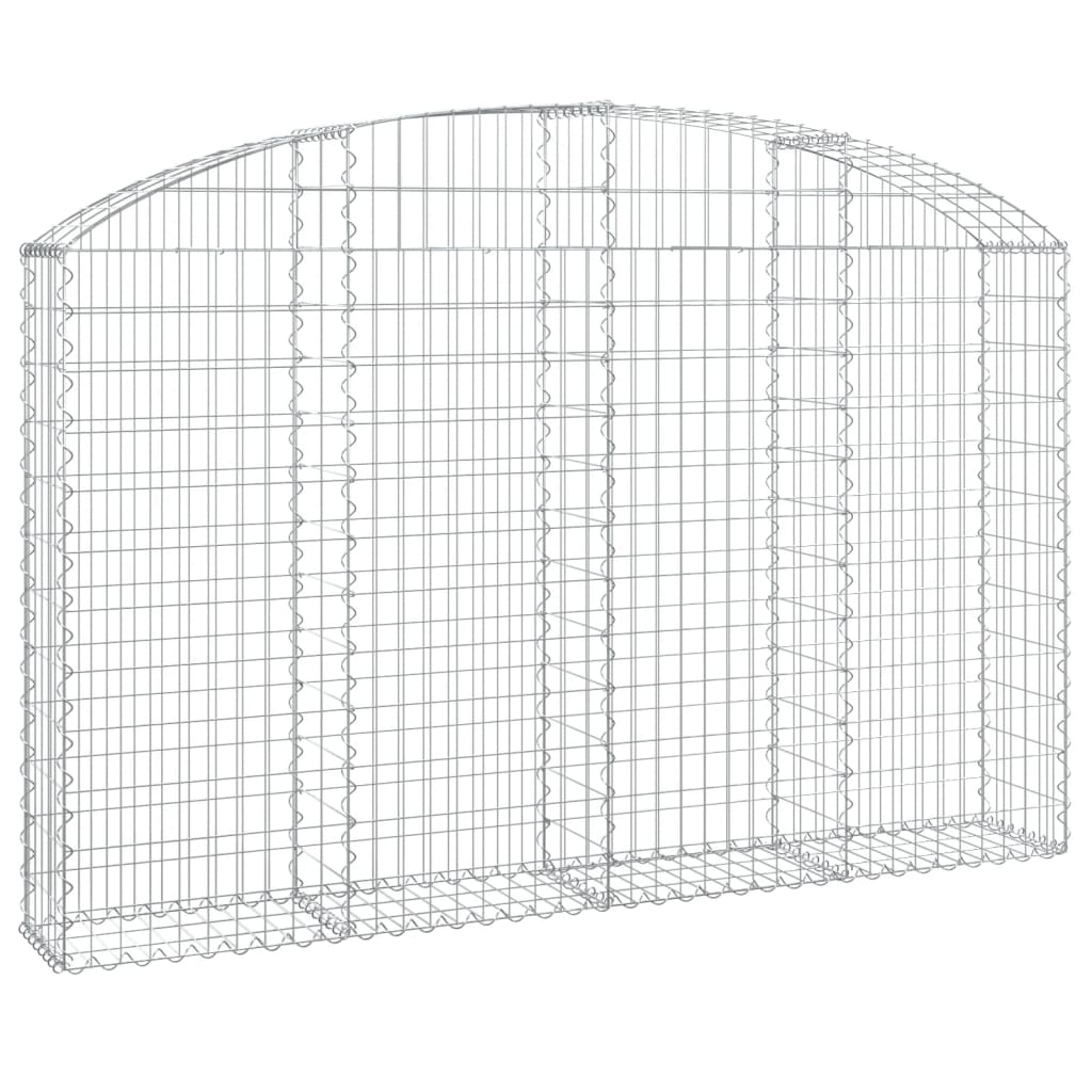 vidaXL Coș gabion arcuit 200x30x120/140 cm fier galvanizat vidaXL Coș gabion arcuit 200x30x120/140 cm fier galvanizat