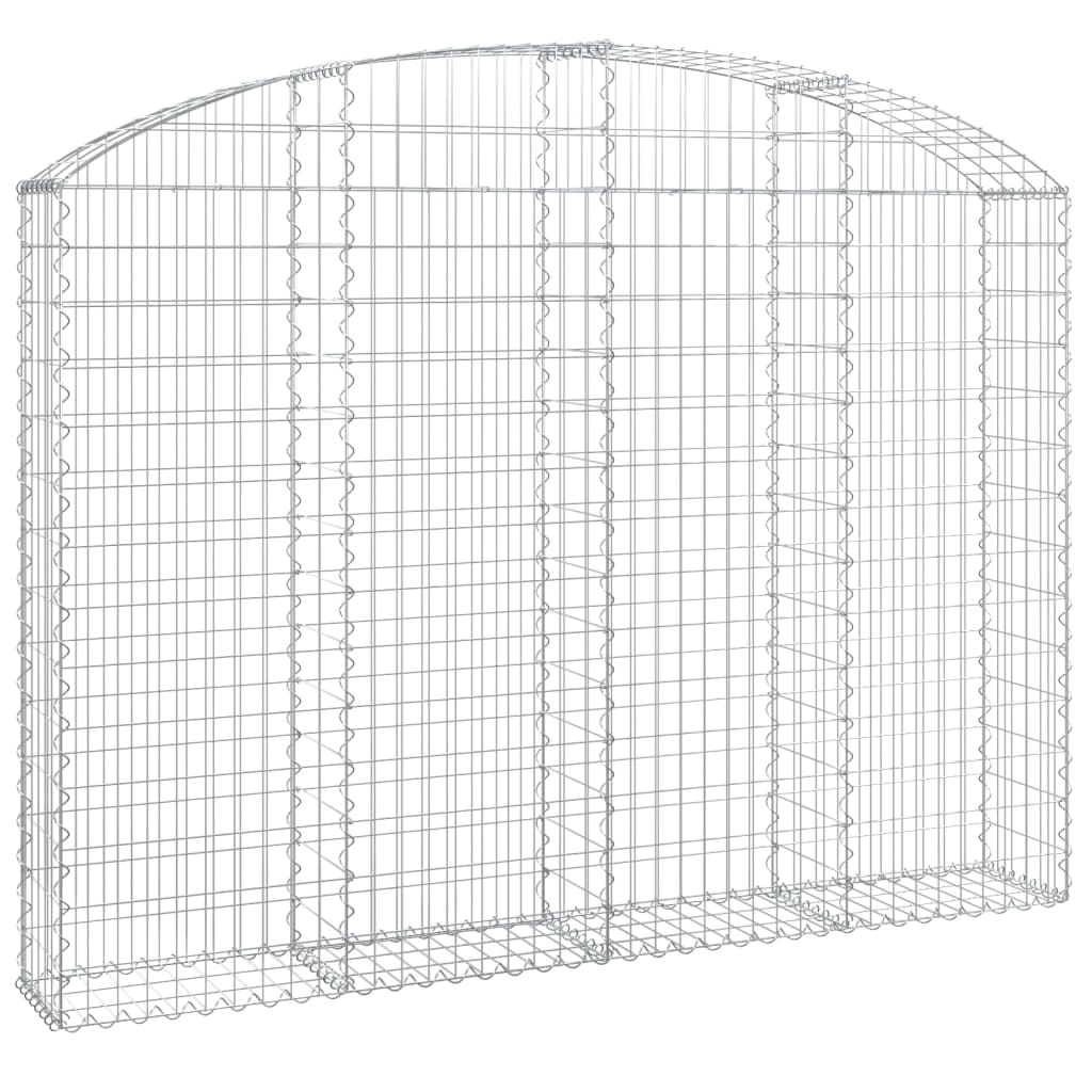 vidaXL Coș gabion arcuit 200x30x140/160 cm fier galvanizat vidaXL Coș gabion arcuit 200x30x140/160 cm fier galvanizat