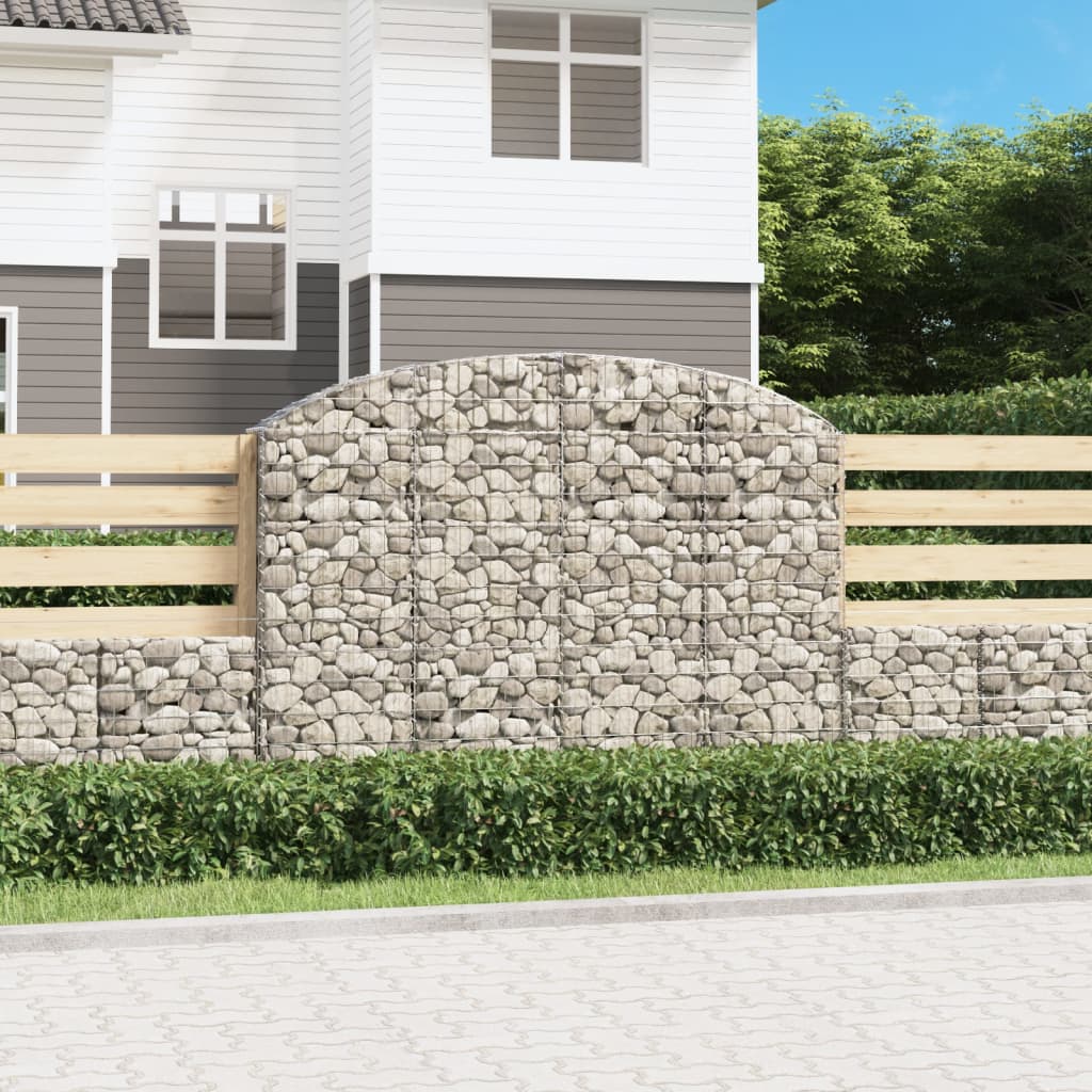 vidaXL Coș gabion arcuit 200x30x140/160 cm fier galvanizat vidaXL Coș gabion arcuit 200x30x140/160 cm fier galvanizat