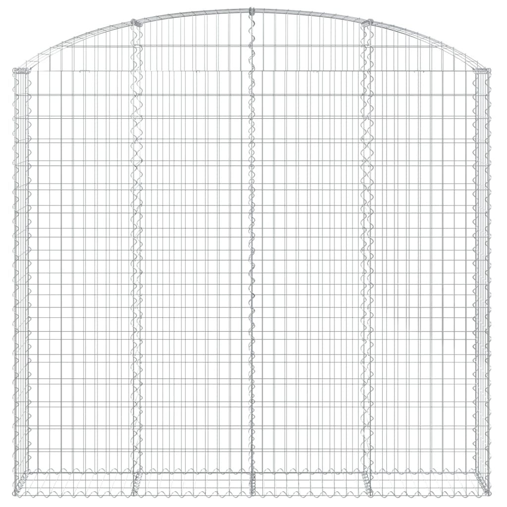 vidaXL Coș gabion arcuit, 200x30x180/200cm, fier galvanizat