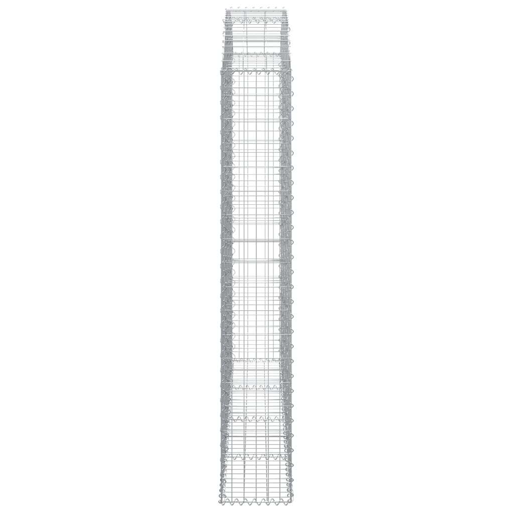 vidaXL Coș gabion arcuit, 200x30x180/200cm, fier galvanizat