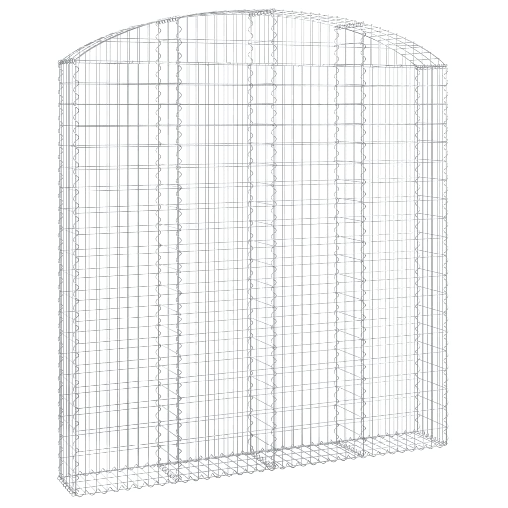 vidaXL Coș gabion arcuit 200x30x200/220 cm fier galvanizat vidaXL Coș gabion arcuit 200x30x200/220 cm fier galvanizat