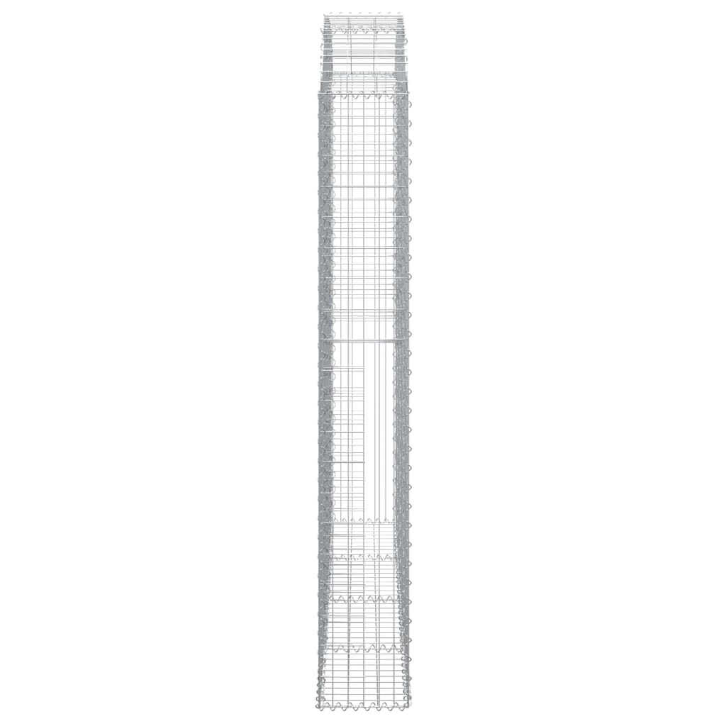 vidaXL Coș gabion arcuit 200x30x200/220 cm fier galvanizat vidaXL Coș gabion arcuit 200x30x200/220 cm fier galvanizat