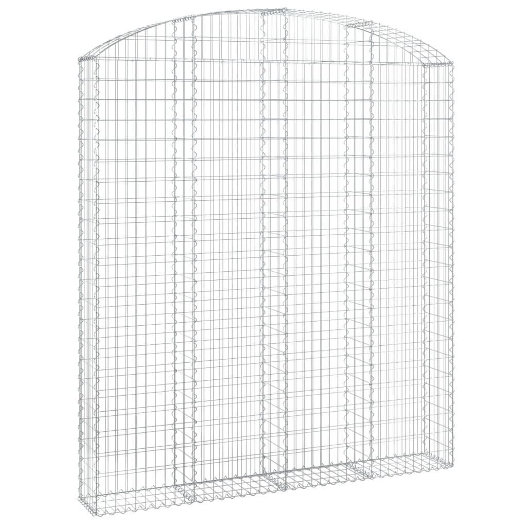 vidaXL Coș gabion arcuit, 200x30x220/240, fier galvanizat
