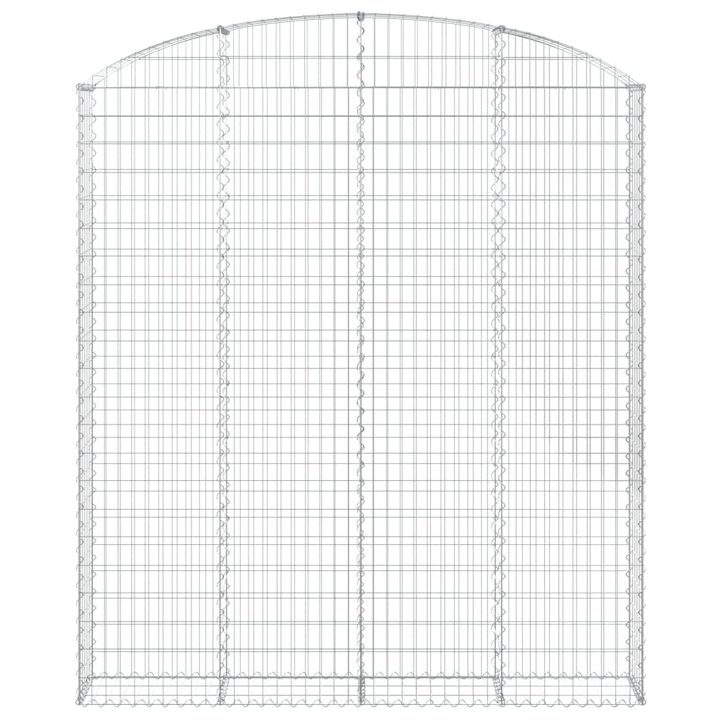 vidaXL Coș gabion arcuit, 200x30x220/240, fier galvanizat