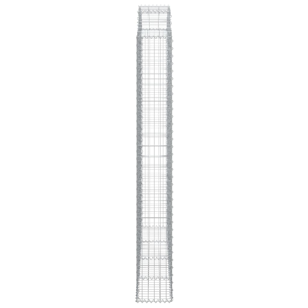 vidaXL Coș gabion arcuit, 200x30x220/240, fier galvanizat