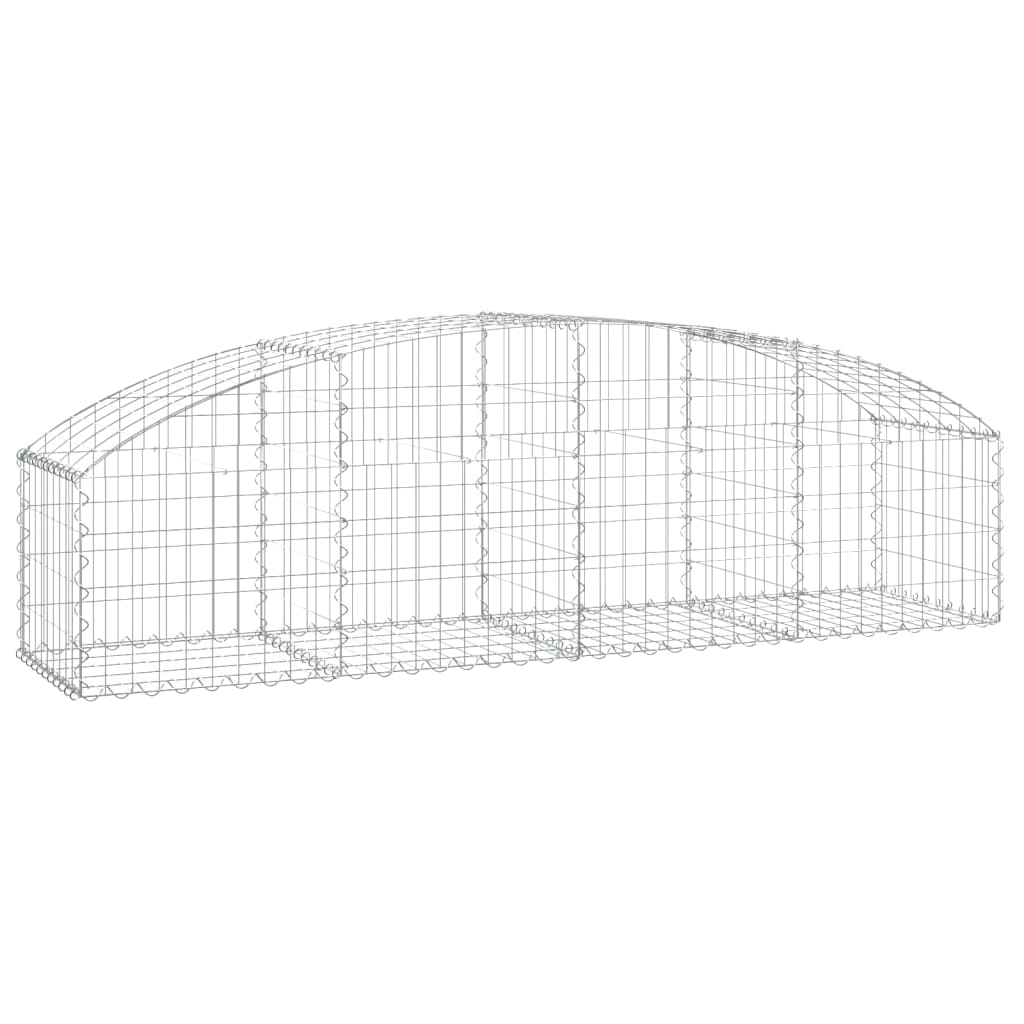 vidaXL Coș gabion arcuit, 200x50x40/60 cm, fier galvanizat