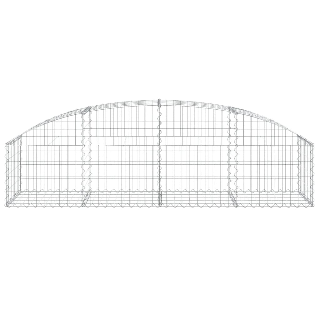 vidaXL Coș gabion arcuit, 200x50x40/60 cm, fier galvanizat