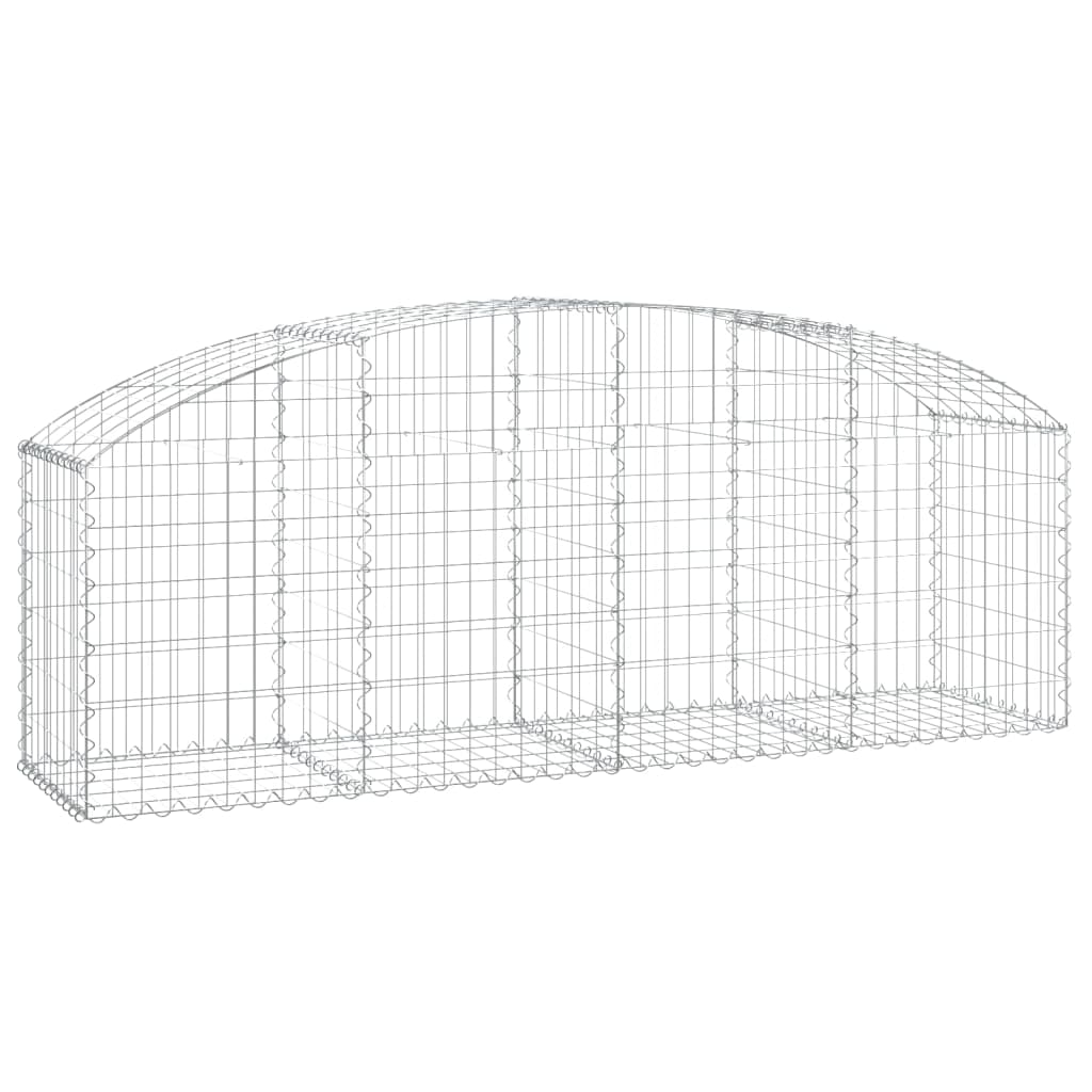 vidaXL Coș gabion arcuit 200x50x60/80 cm fier galvanizat