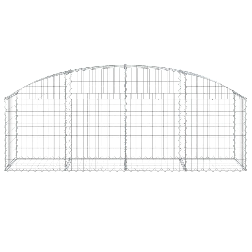vidaXL Coș gabion arcuit 200x50x60/80 cm fier galvanizat
