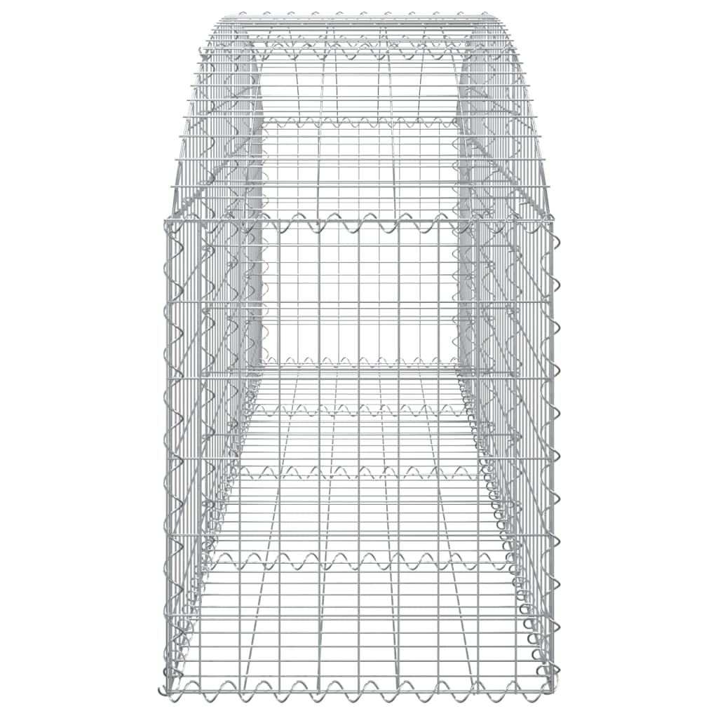 vidaXL Coș gabion arcuit 200x50x60/80 cm fier galvanizat