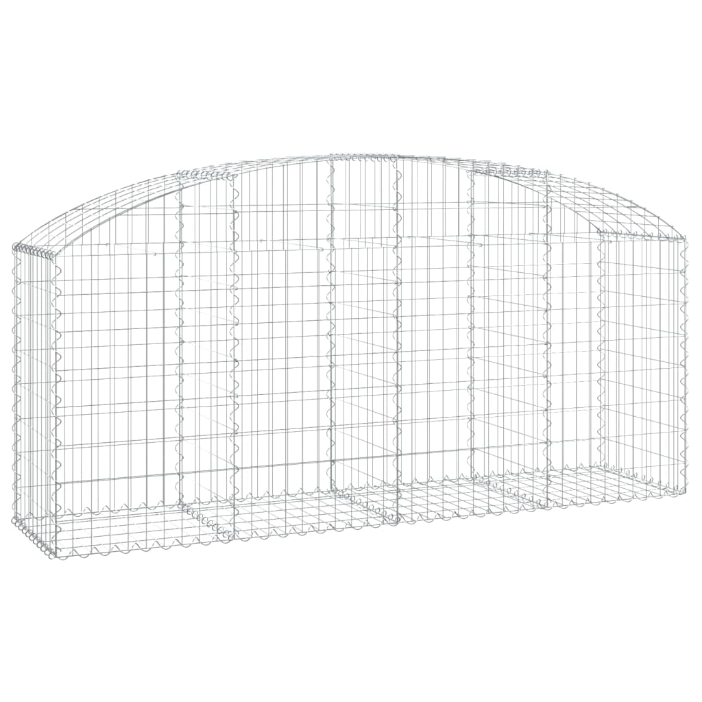vidaXL Coș gabion arcuit 200x50x80/100 cm fier galvanizat
