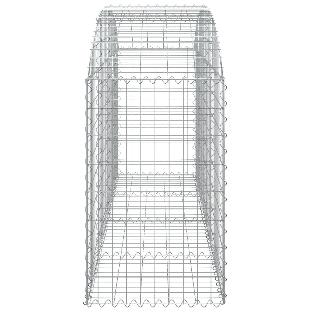 vidaXL Coș gabion arcuit 200x50x80/100 cm fier galvanizat