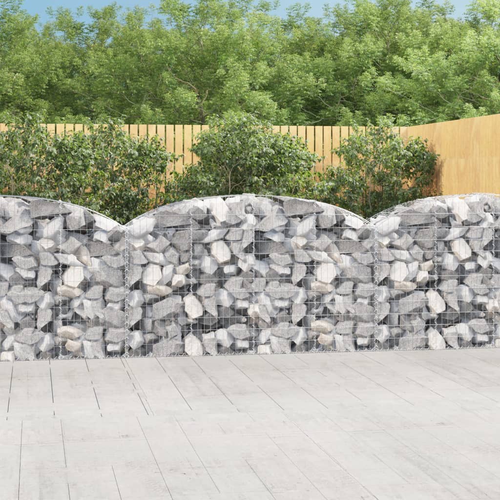 vidaXL Coș gabion arcuit 200x50x100/120 cm fier galvanizat vidaXL Coș gabion arcuit 200x50x100/120 cm fier galvanizat