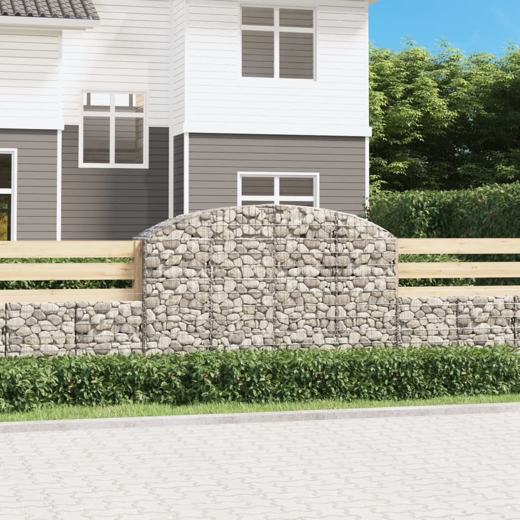 vidaXL Coș gabion arcuit 200x50x120/140 cm fier galvanizat vidaXL Coș gabion arcuit 200x50x120/140 cm fier galvanizat