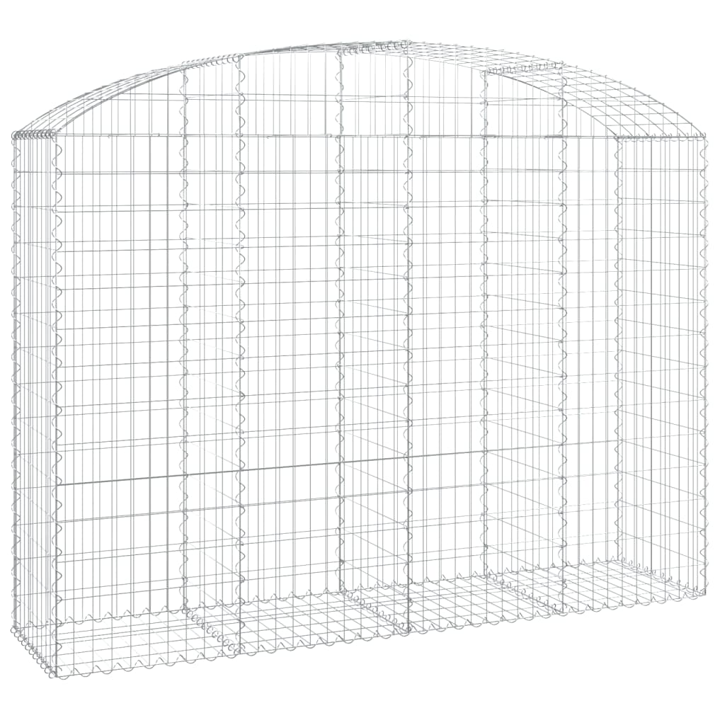 vidaXL Coș gabion arcuit, 200x50x140/160 cm, fier galvanizat